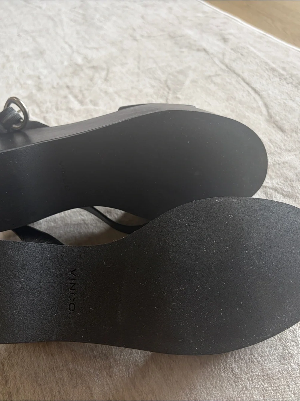 Vince Black Platform Strappy Sandals - Women